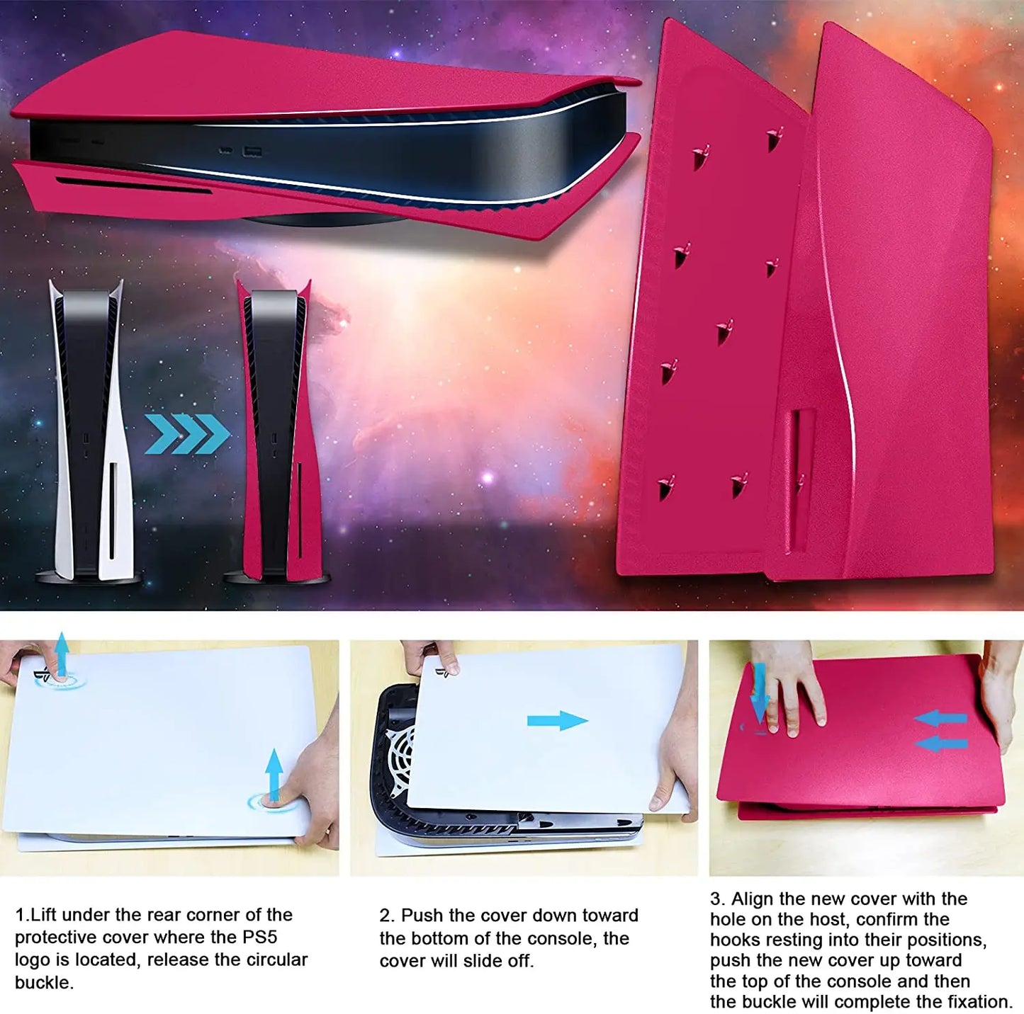 Console Cover Faceplate Compatible with PS5 Disc Edition
