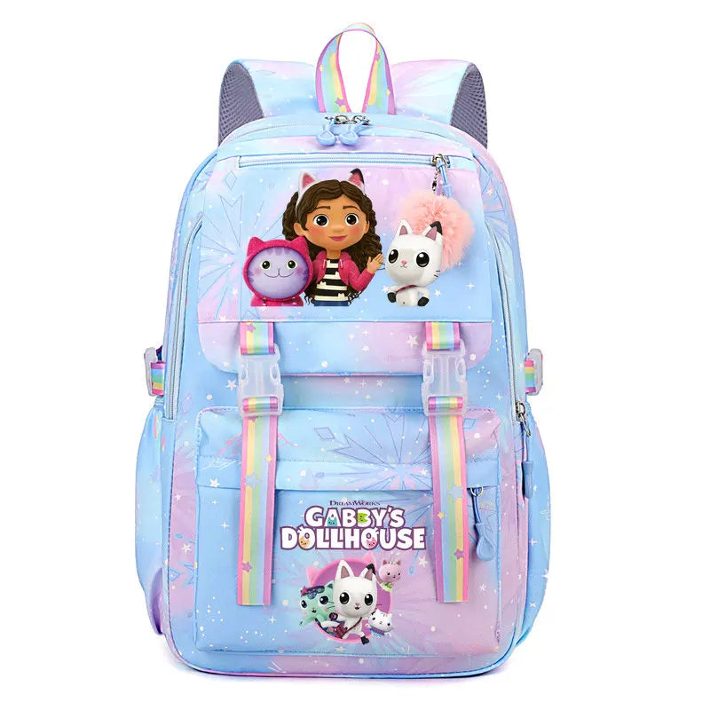 Mochila Gabby Dollhouses Girls School Backpack Cute Cartoon Prints