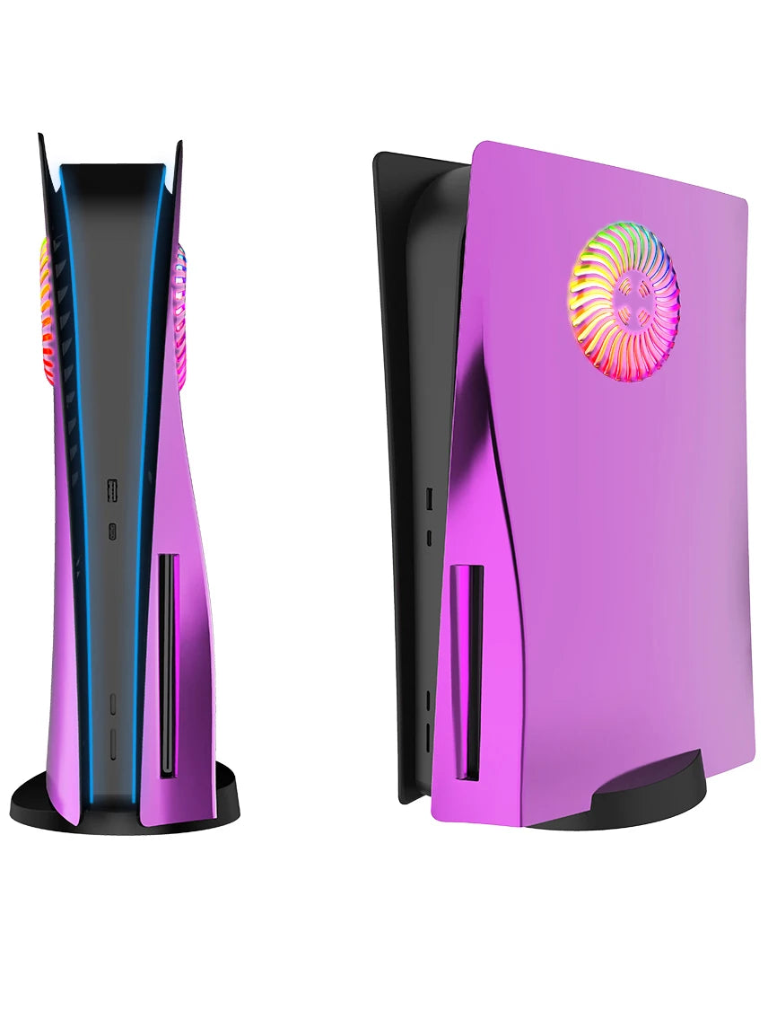For PS5 Chrome Plated Gold/Black/Silver/Purple Color