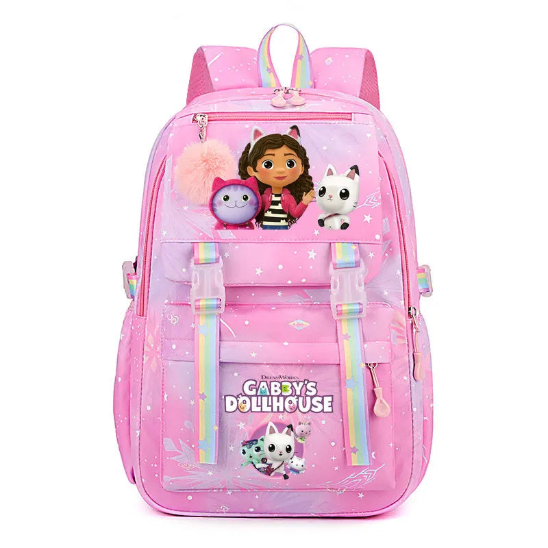 Mochila Gabby Dollhouses Girls School Backpack Cute Cartoon Prints
