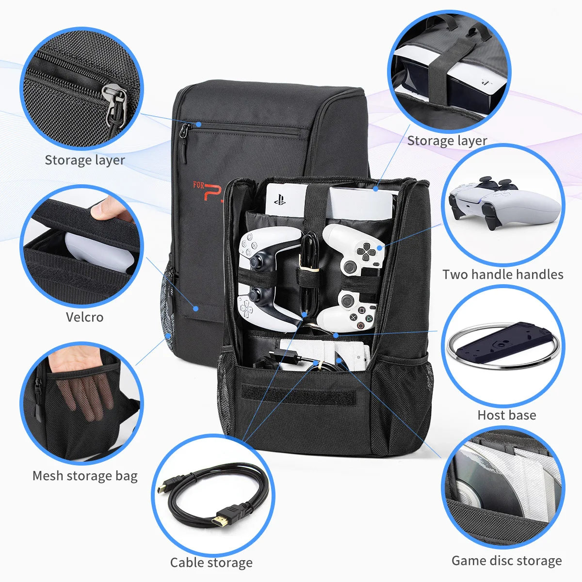 Gaming Backpack for PS5 Pro Console and Accessories
